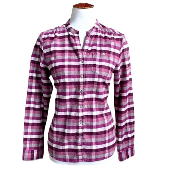 L.L. Bean Tops - 3/$20 L.L. Bean Multicolored Purple & White Plaid Button Down Flannel (XS)